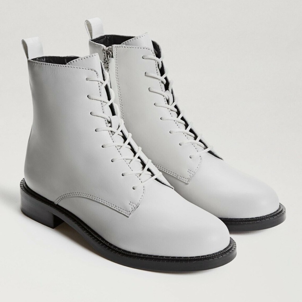Sam Edelman | Nina Lace Up Combat Boots White Size 10